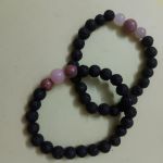 Picture of COUPLE BRACELETE "Love Harmony Lava Bracelets with Rhodonite and Rose Quartz"