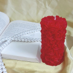 Picture of "Romantic Rose Pillar Candle" 🌹🕯️